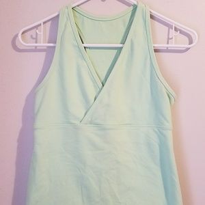 Lululemon pale green cross over tank top